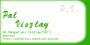 pal viszlay business card